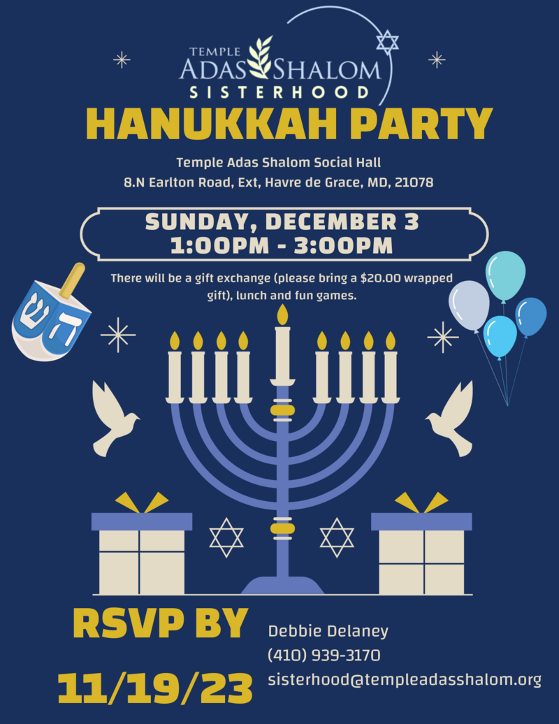 Banner Image for Sisterhood Hannukah Party