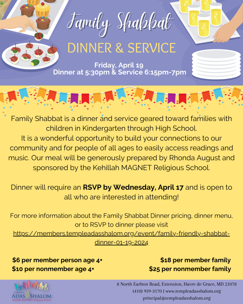 Banner Image for Family Shabbat Service